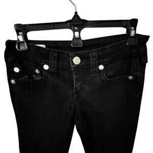 EUC True Religion Stella Black Skinny Jeans – Size 27